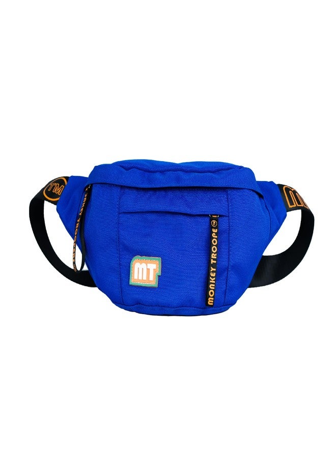 MONKEY TROOPERS Dank Waist Bag, Crossbody, Fanny Pack/Chest Bag of Men Women Girls Boys, Durable, Comfortable, and Spacious, Quick Access for Travel, Causal, Hikking, Everyday (Blue) - Image 1
